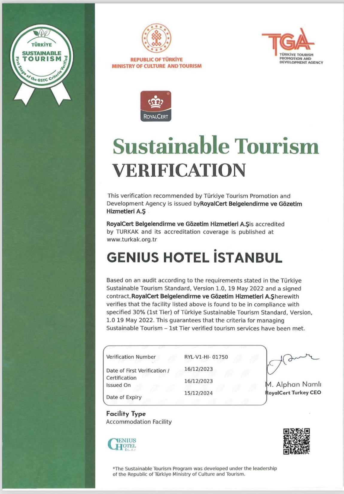 Genius Hotel Istanbul Exterior foto